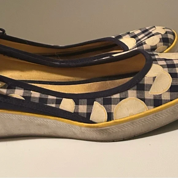 Keds Women's Navy Checkered Flats Size 9 - Picture 4 of 8